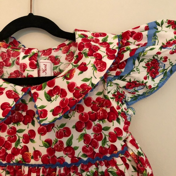 Vintage Sarah Kent Layered Cherries Dress 4T - Picture 4 of 11